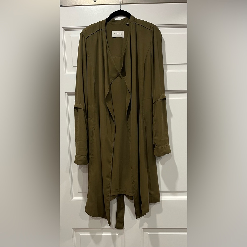 Aritzia Babaton Lightweight Trench in Olive Green - Medium